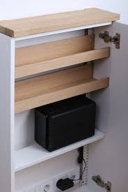Shelf For Nas Drive For Telephone Furniture Tiny Sideboard 3 Shelves Diy Storage Space Hide Cables