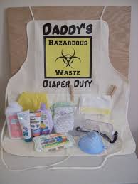 Daddys Diaper Duty Apron Hazardous Waste Sign On An Apron Baby Shower Gift For Dad To Be Funny Baby Shower Funny Baby Gifts For Dad Funny Baby Shower Gifts