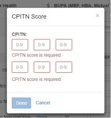 improvement cpitn score in the charting feature core practice