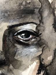 Black And White Acrylic Painting Portrait Charcoal Mixed Media Portrait Drawing Black And White Acrylic Paint Ink Pastel Female Face Art Original Monochrome Portraiture On Paper In 2020 Portrait Drawing Female Face Drawing Face Drawing