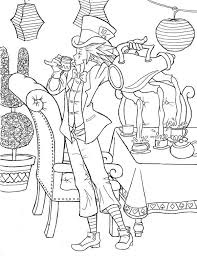 Find this pin and more on coloring is good for you by therese travis. Amazing Mad Hatter And Three Hole Teapot Coloring Page Color Luna