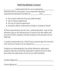 Free Classroom Behavior Contract Field Trip Behavior Contract Behavior Contract Classroom Behavior Classroom Behavior Management
