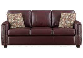 Maroon leather sofa at wayfair, we want to make sure you find the best home goods when you shop online. Stephanie Burgundy Leather Match Stationary Sofa Best Buy Furniture And Mattress