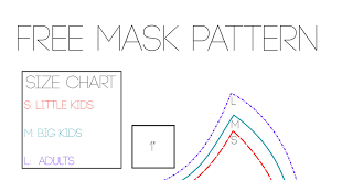 Sample assembling mask pattern from 1 to 3. Facemask Pdf Diy Sewing Pattern Disney Fabric Sewing Patterns Free