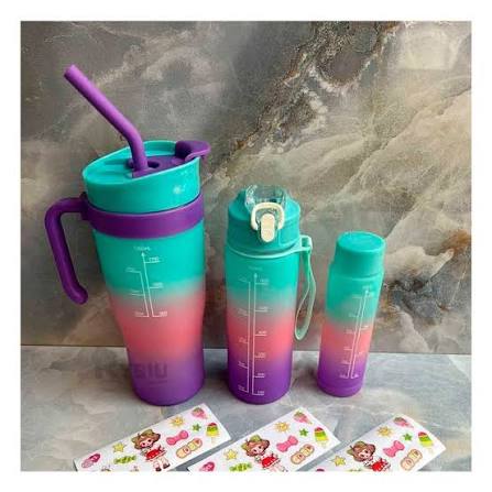 Tomatodo Trio 1200 ml 800 ml 300 ml Sticker 2D en Celeste | Promart.pe - Promart