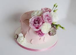 Rustic Buttercream And Fresh Flowers By Angel Cake Design Cupcake Cakes Fresh Flower Cake Cake