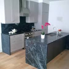 shaker gray lacquer cabinets, soapstone