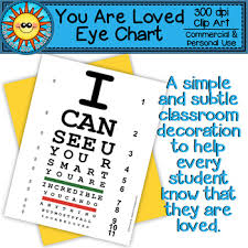 You Are Loved Eye Chart Poster Classroom Decoration Freebie