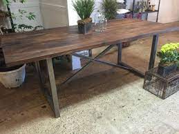 Wooden dining table with metal legs ukutabs tuner radio. Rustic Solid Walnut Dinning Table Walnut Dining Table Dining Table Industrial Dining Table