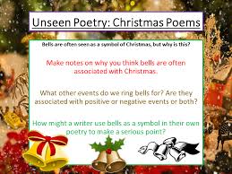Christmas Poetry Comparing Unseen Poems Christmas Poetry Christmas Poems Poems