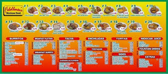 With pictures of mexican dishes and a vocabulary list with example sentences. Fidelbertos Mexican Food Menu Reviews Glendale 85303
