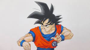 Goku dragon ball super drawing. Speed Drawing Goku Dragon Ball Super Youtube