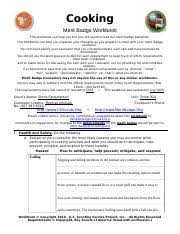 © merit badge center, philippines. Cooking Merit Badge Pdf Cooking Merit Badge Workbook This Workbook Can Help You But You Still Need To Read The Merit Badge Pamphlet This Workbook Can Course Hero