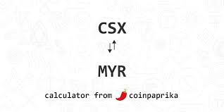 Currency converter to convert from 580 us dollar (usd) to malaysian ringgit (myr) including the latest exchange rates, a chart showing current with financial conversion of 580 usd to myr. Csx To Myr Calculator Convert Coinstox Token To Malaysian Ringgit Over 2500 Currencies Coinpaprika