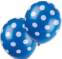 Ballooba™ (24 pack) Polka Dot 12" Thick Grade 2.8g Latex Party Balloons  (BLUE)