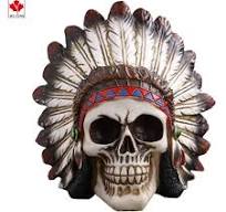 Polyresin Indian Skull Halloween Craft