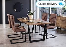 Industrial Style Furniture Trends Furniture Village Dining Table Chairs Metal Dining Table Live Edge Dining Table