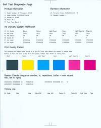 The printer is working, but printed output shows streaks or lines. Hp Photosmart C6100 All In One Series Printing The Self Test Diagnostic Page Hp Customer Support