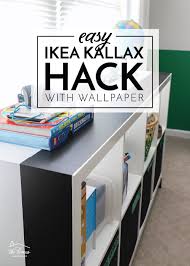 Ikea Kallax Hack With Wallpaper Ikea Kallax Hack Kallax Ikea Kallax Hack