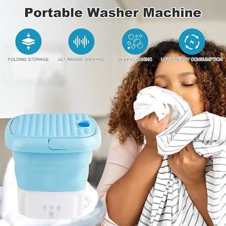 Portable Mini Folding Washing Machine, travel camping washing machine,Magic Foldable  Small Clothes Washing Machine Washer Laundry Tub Wash Machine for  Travelling. | Daraz.pk