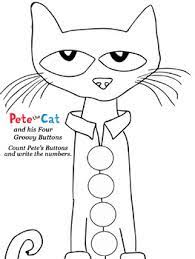 Perfect for circle time, counting and learning colors! Pete The Cat And His Four Groovy Buttons Free Printables Catwalls
