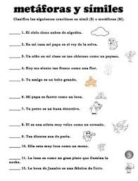 Simil Metafora Simile Metaphors Spanish Similes And Metaphors Teaching Figurative Language Reading Comprehension Passages