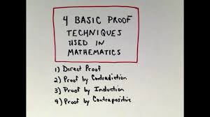 Four Basic Proof Techniques Used In Mathematics Youtube