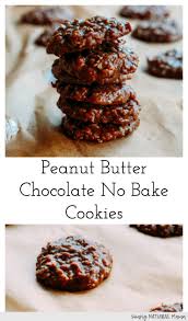 Peanut Butter Chocolate No Bake Cookies Simplynaturalmama Recipe Chocolate No Bake Cookies No Bake Cookies Baking