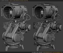 Killzone Floodlight Mechanical Design Sci Fi Props 3d Modeling Tutorial