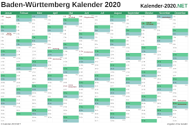Overzichtelijke jaarkalender van 2021, de data worden per maand getoond inclusief weeknummers. Kalender 2020 Baden Wurttemberg