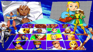 X Men Vs Street Fighter Player Select Sega Genesis Remix Street Fighter Characters Street Fighter Man Vs