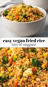 Easy Vegetable Fried Rice Karissa S Vegan Kitchen Recipe Vegan Fried Rice Rice Recipes Vegan Vegan Fries
