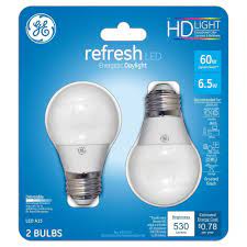 General Electric 2pk Refresh Daylight Hd 60w Equivalent A15 Ceiling Fan Led Bulb Frost Fan Bulbs Led Light Bulbs Dimmable Led