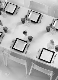 Browse a variety of modern furniture, housewares and decor. Modern Black And White Dining Table Setting Seen Above Stock Photo Picture And Royalty Free Image Image 14576665