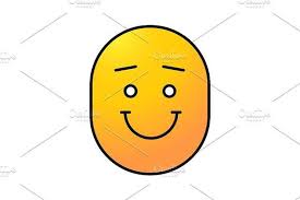 Happy And Funny Smile With Eyebrows Color Icon How To Color Eyebrows Funny Smile Funny