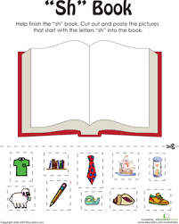 Sh Words A Word Family Book Worksheet Education Com Word Family Books Phonics Worksheets Word Families