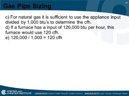 pipe sizing sizing gas pipe for low pressure systems ppt