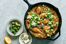 Skillet Chicken With Orzo Dill And Feta Recipe Recipe Recipes Feta Recipes Cooking