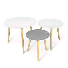 Comprising of a large trunk coffee table and two matching trunk storage end tables. Aura 3 Piece Round Coffee Table Set Bunnings Australia