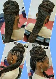 Dreadlock Braided Bun With Fishtail Braid Locs Hairstyles Dreadlock Styles Dreadlock Hairstyles Black