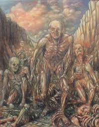 The Vision Of The Valley Of The Dry Bones The Valley Of Dry Bones Painting Valley Of Dry Bones By Philip Pownall Artwanted Com Valley Of Dry Bones Dry Bones Bone Art