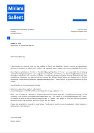 Maybe you would like to learn more about one of these? Substitute Teacher Cover Letter Sample Kickresume