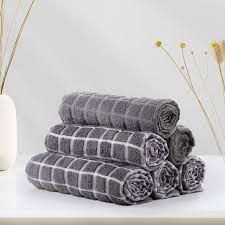 Plain, plush fabric sewn with clean we also think williams sonoma's towel is attractive. Tea Towels Kitchen Towels Soft And Absorbent Terry Tea Towels Cotton Dish Towels With Hanging Loops 45x65cm Set Of 6 Grey Buy Online In Antigua And Barbuda At Antigua Desertcart Com Productid 224045758