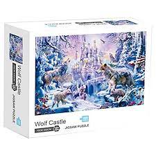Jigsaw puzzle wall art gold subhanallah 1000 pcs forest green. Hao Xiang 1000pc Jigsaw Puzzle Home Wall Decor Wolf Castle