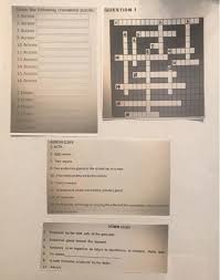 Maybe you would like to learn more about one of these? Solve The Following Crossword Puzzle Question 1 1 Chegg Com