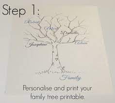 Family Tree Thumbprint Template Family Tree Drawing Family Tree Printable Family Tree Art