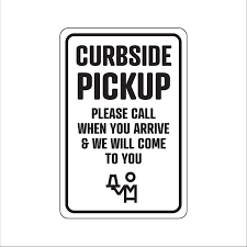 We'll meet you at a designated spot with your order. Curbside Pickup Please Call When You Arrive Food Service Temporary Sign Winmark Stamp Sign Stamps And Signs