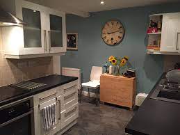 Choose from a range of dulux paint products below all available to order online in dulux stonewashed blue. Painted White Cabinets With Dulux Blue Reflection Walls Kitchen Refurbishment Paint Cabinets White Paint Colors For Living Room