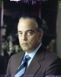 El poeta Manuel del Cabral junto al Presidente Joaquín Balaguer