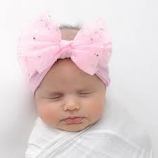 Big Bow Baby Nylon Headband-baby Headband Gift-baby Girl Big Bow Headband